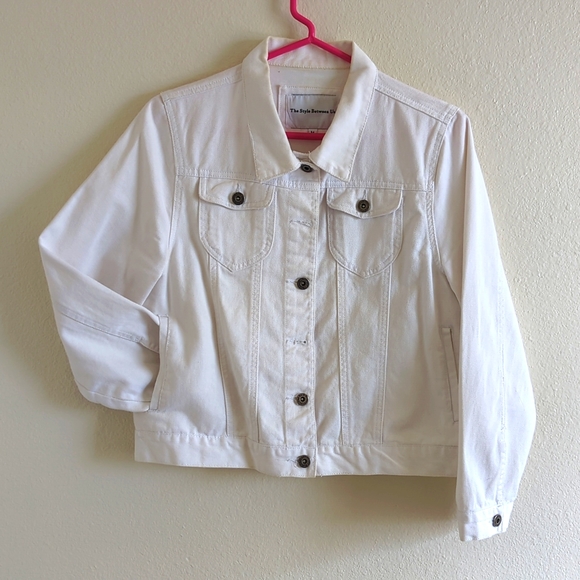The Style Between Us Jackets & Blazers - The Style Between Us White Denim Jacket